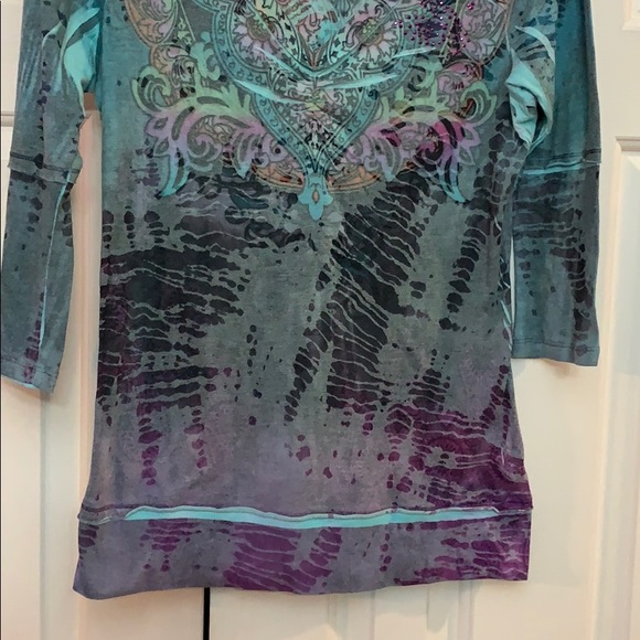 🇺🇸Oneworld mixed color print tee like - Picture 3 of 8